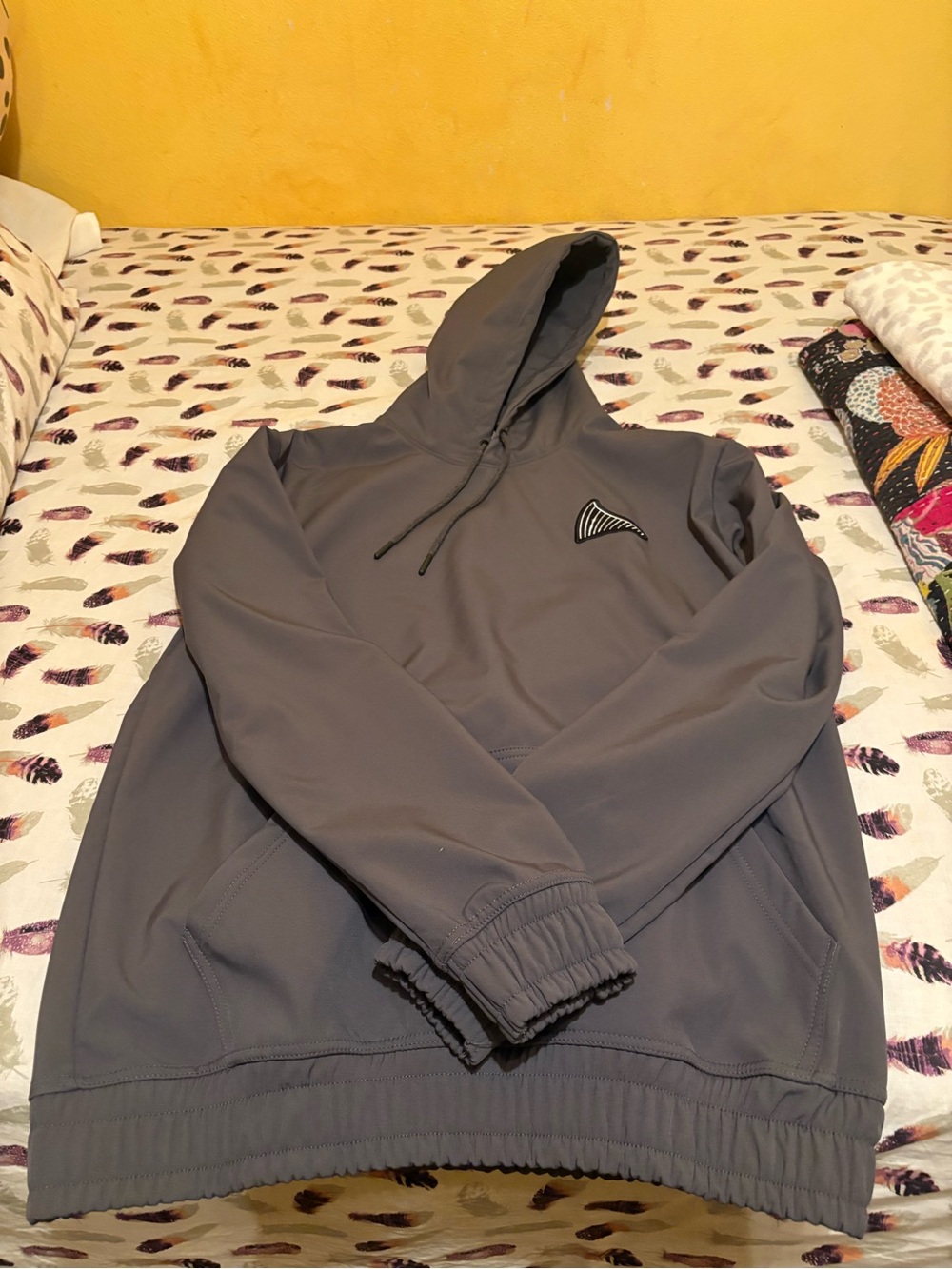 Men's salt mafia fleece lined  Gray Hooded Pullover shell hoodie